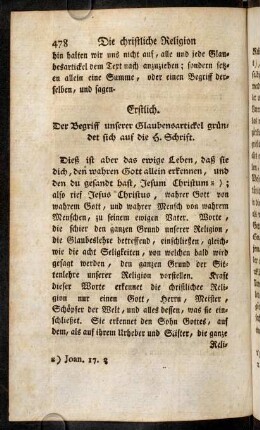 478-484, Erstlich. Der Begriff unserer Glaubensartickel gründet sich auf die h. Schrift.