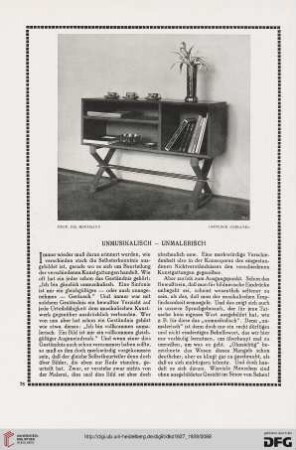 Unmusikalisch - Unmalerisch
