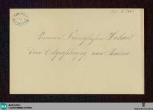 Brief von Kur- und Verschönerungs-Verein  an Friedrich  vom 08.07.1886 - K 3441