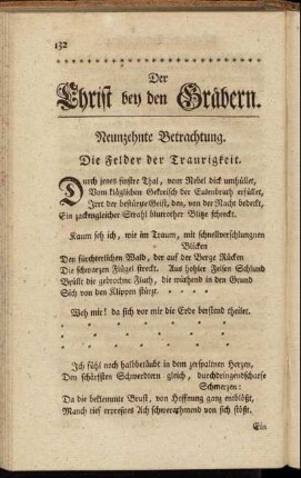 Neunzehnte Betrachtung. - Zwanzigste Betrachtung.