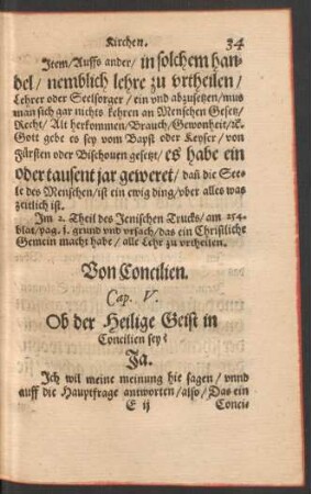 Von Concilien. Cap. V.