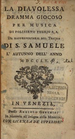La diavolessa : Dramma gioc.