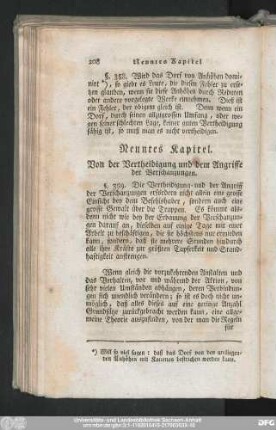 Neuntes Kapitel. Von der Vertheidigung und dem Angriffe der Verschanzungen.