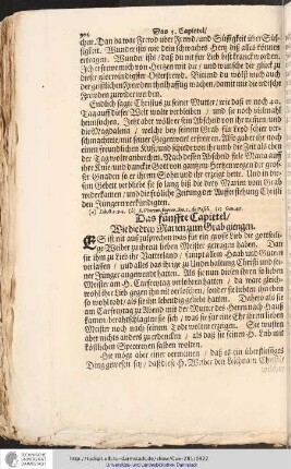 Das fünffte Capittel