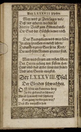 Der LXXXVIII. Psalm. - Der XCIX. Psalm.
