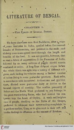 Chapter I: The Period of Lyrical Poetry