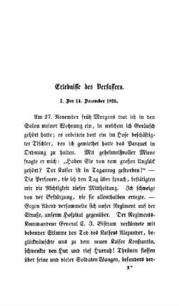 I. Der 14. December 1825