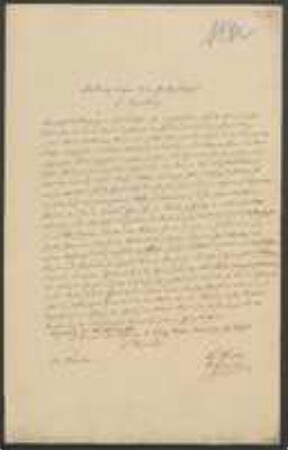 Brief von Regensburgische Botanische Gesellschaft an Ernst Wilhelm Martius, geschrieben von August Emanuel Fürnrohr