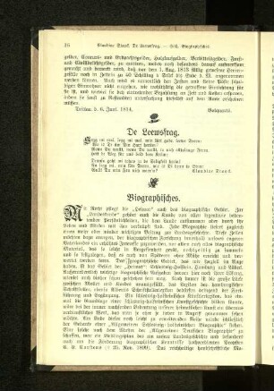 Biographisches.