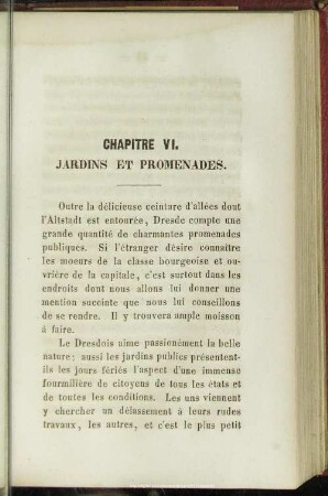 Chapitre VI. Jardins et promenades