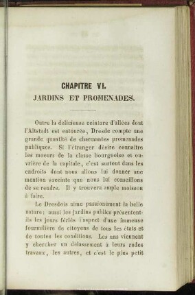 Chapitre VI. Jardins et promenades