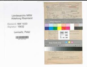 Entnazifizierung Peter Lennartz , geb. 04.07.1892 (Polizeibeamter)