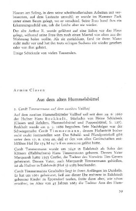 Aus dem alten Hummelsbüttel