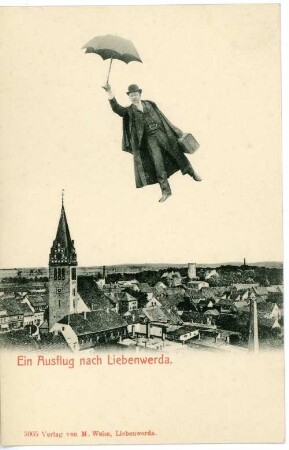 Liebenwerda. Blick auf Liebenwerda - Fliegender Mann