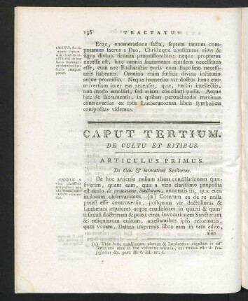 Caput Tertium. De Cultu Et Ritibus.