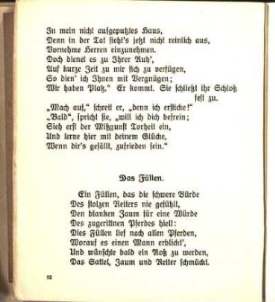 Das Füllen.