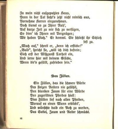 Das Füllen.