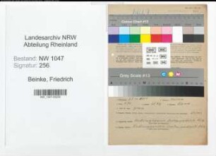 Entnazifizierung Friedrich Beinke , geb. 23.11.1900 (Strassenbahnfahrer)
