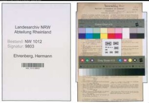 Entnazifizierung Hermann Ehrenberg , geb. 09.03.1900 (Sekretaer)