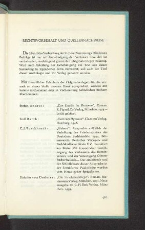 Rechtsvorbehalt und Quellennachweise