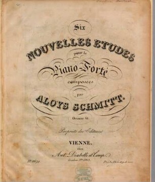 Six nouvelles études pour le piano-forté : oeuvre 61