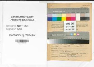 Entnazifizierung Wilhelm Buesselberg , geb. 27.12.1903 (Beamter)