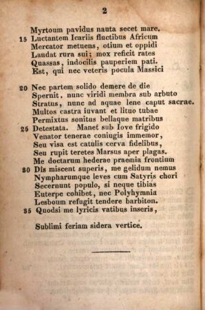 Quintus Horatius Flaccus Werke : deutsche Übersetzung mit dem Urtexte zur Seite. 1, Enthaltend die fünf Bücher der Oden