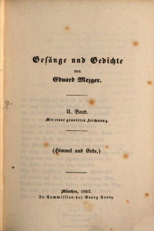 Gesänge u. Gedichte : (Himmel u. Erde.), 2