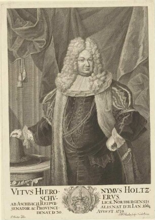 Veit Hieronymus Holzschuher, Ratsherr und Landpfleger; geb. 11. Januar 1664; gest. 30. August 1720