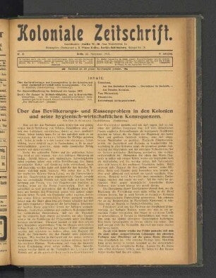 Nr. 47. Berlin, 22. November 1912. 13. Jahrgang.