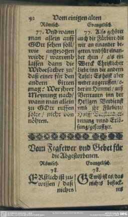 Von Fegfewer und Gebet für die Abgestorbenen