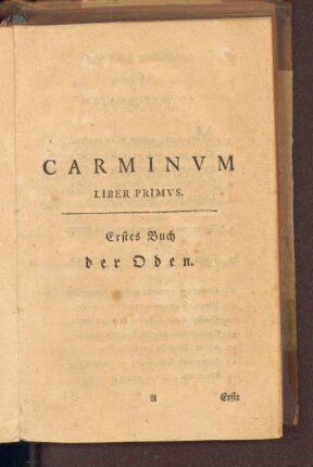 Erstes Buch der Oden