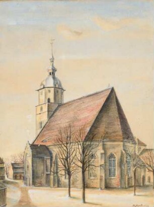 Marie Moritz - Paul-Gerhardt-Kirche, Ansicht von hinten, Frühwerk