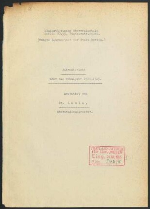 1923/24: Jahresbericht ... - 1923/24
