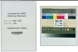 Entnazifizierung Walter Haddenbrock , geb. 00.00.0000 ()