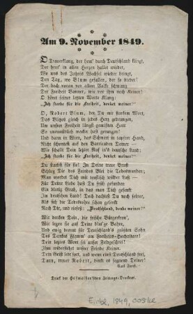 Am 9. November 1849