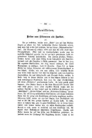 Feuilleton : Detlev von Liliencron als Lyriker