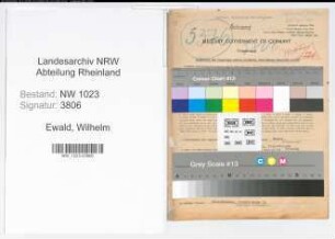Entnazifizierung Wilhelm Ewald , geb. 25.10.1888 (Studiendirektor)