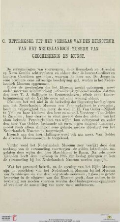 C. Uittreksel uit het Verslag van den directeur van het Nederlandsch Museum van Geschiedenis en Kunst