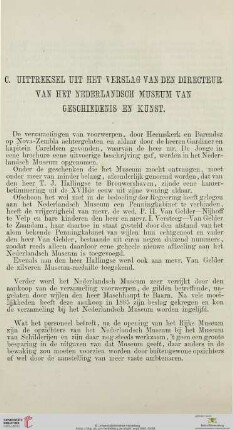 C. Uittreksel uit het Verslag van den directeur van het Nederlandsch Museum van Geschiedenis en Kunst