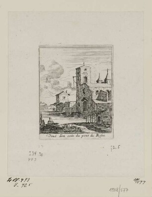 Veuë d’une coin du pont du Rosne, aus: "Divers veuës faites par Israel Silvestre et mises en lumiere par Israel Henriet"