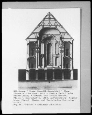 Wiblingen (Ulm), ehem. Benediktinerkloster (gegr. 1093), Entwurf der Klosterkirche