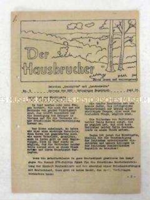 Hektografierte Zeitung der KPD-Ortsgruppe Hamburg-Hausbruch zu den Genfer Verhandlungen und zu kommunalen Themen