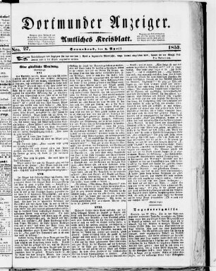 Dortmunder Anzeiger. 1853-1855
