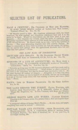 Selected list of publications