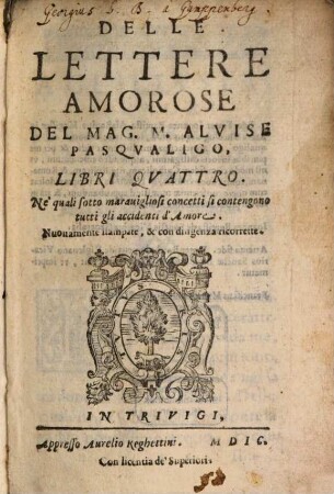 Lettere amorose : Libri quattro