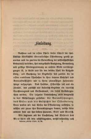 Die göttliche Offenbarung : ein apologetischer Versuch, 2