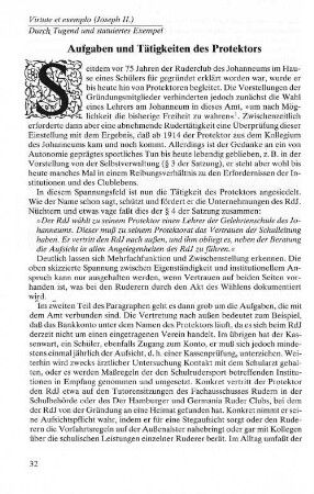 Aufgaben und Tätigkeiten des Protektors