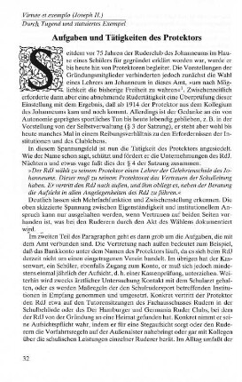 Aufgaben und Tätigkeiten des Protektors