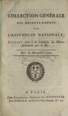 Collection générale des décrets rendus par l'Assemblée Nationale. 9. 1790